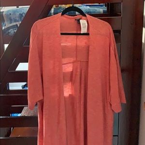 Torrid orange cardigan 3/4 sleeve